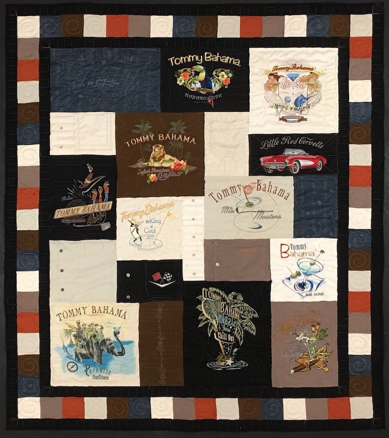 Examples Tshirt Quilts Made with Different Size Blocks